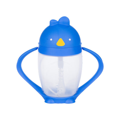 Blue weighted straw sippy cup