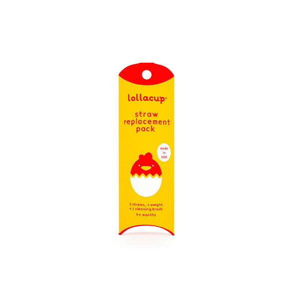 Lollacup Straw Replacement Pack. Made in USA. Valve-Free Straw