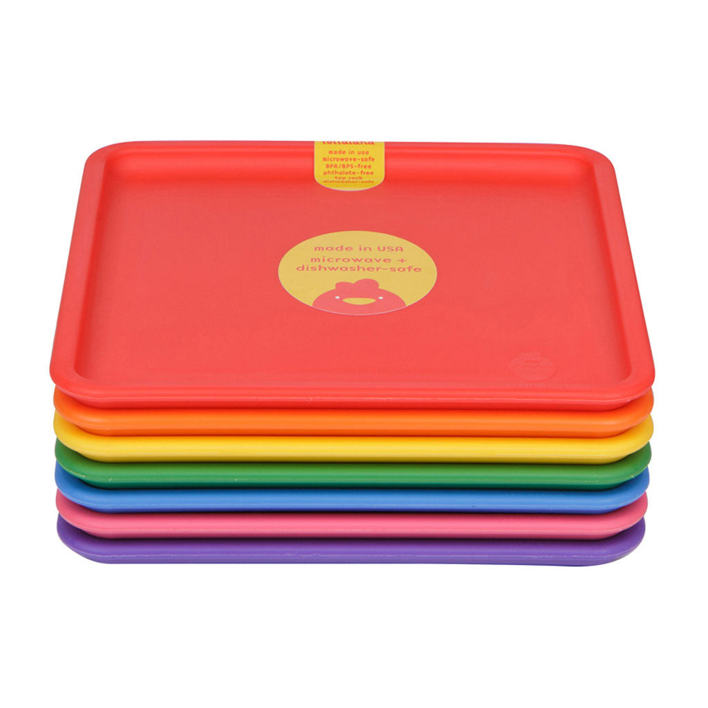 7 Plate Set for Kids - Made in USA, Microwaveable, BPA-free, Rainbow –  lollaland
