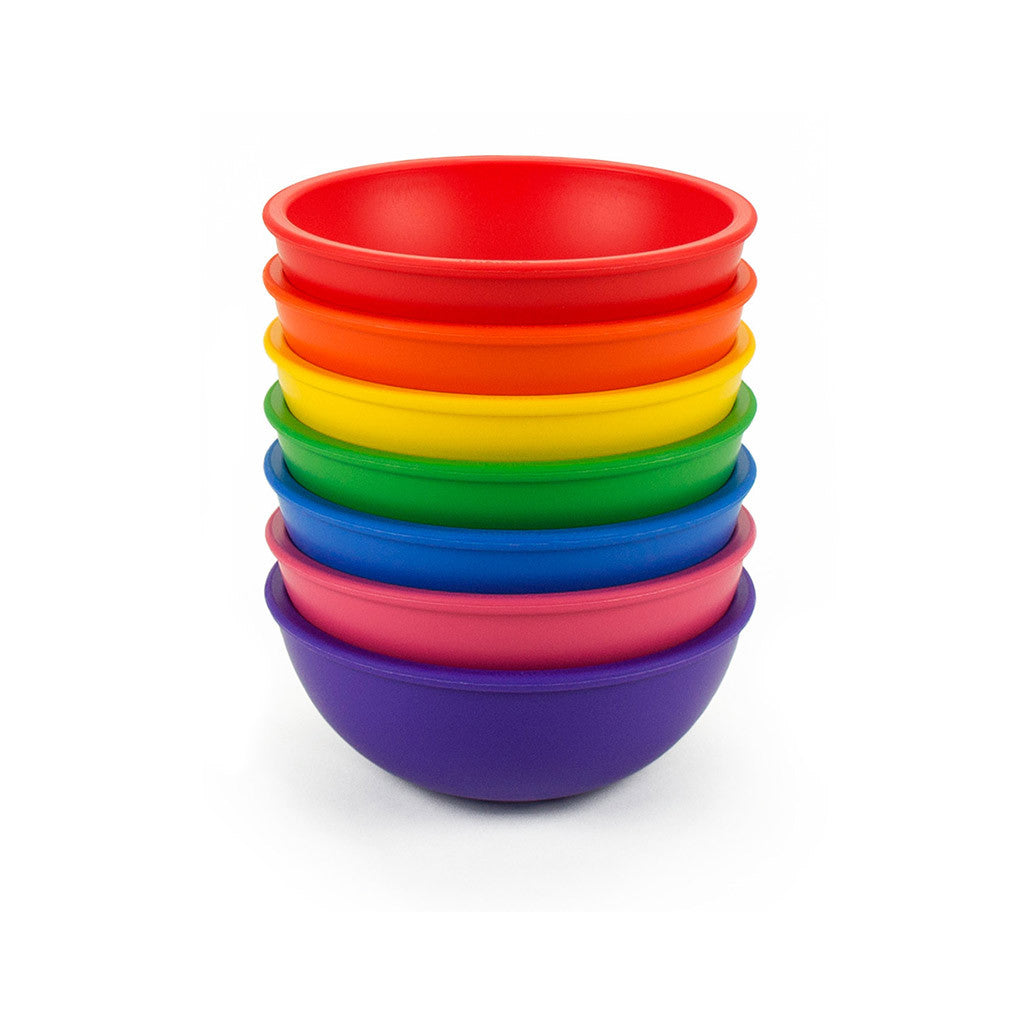 Lollaland Bowls (Rainbow Assortment) - Made in USA, Microwave-safe, Dishwasher-safe, BPA-free