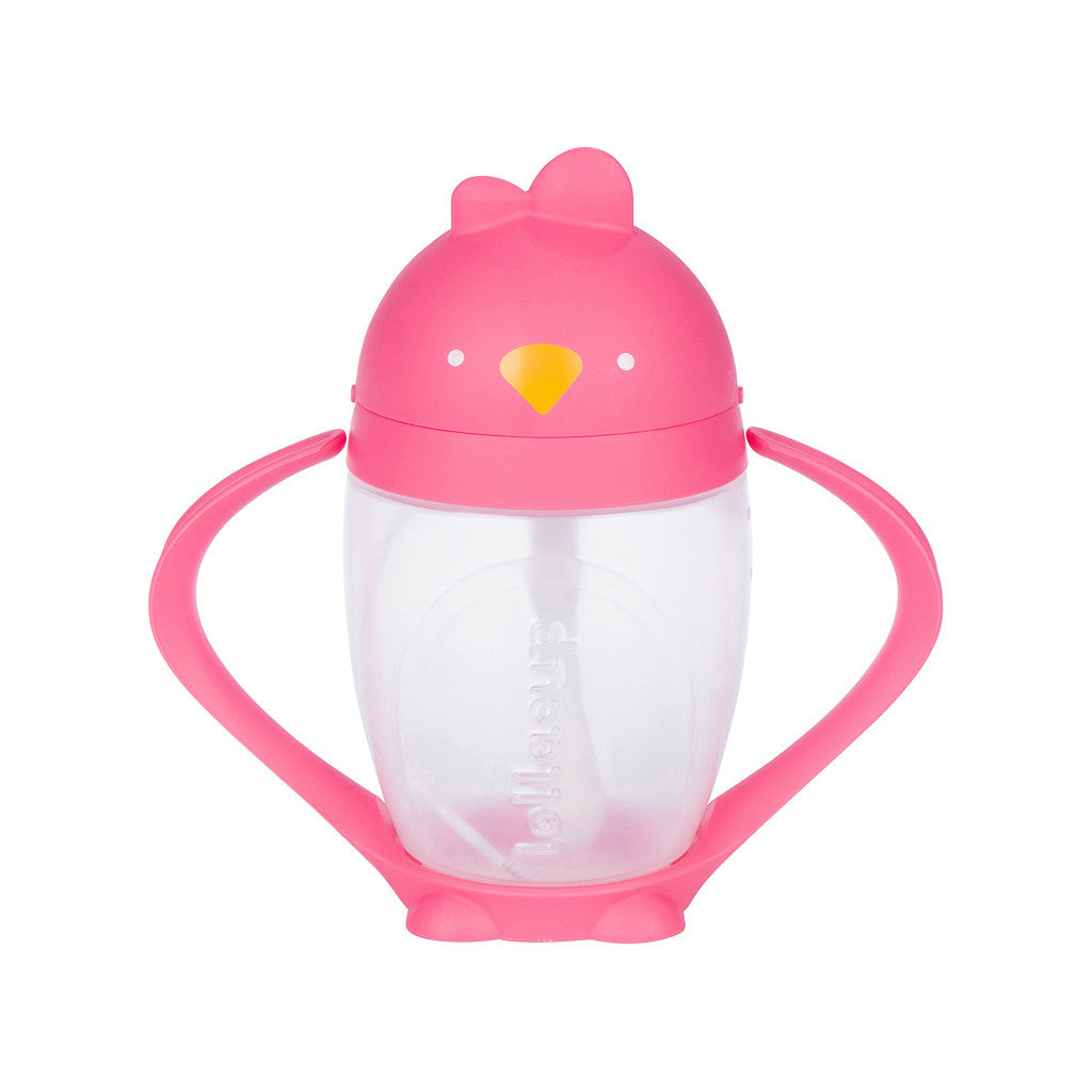 Cup with straw for girls toddler personaliz pink simple modern