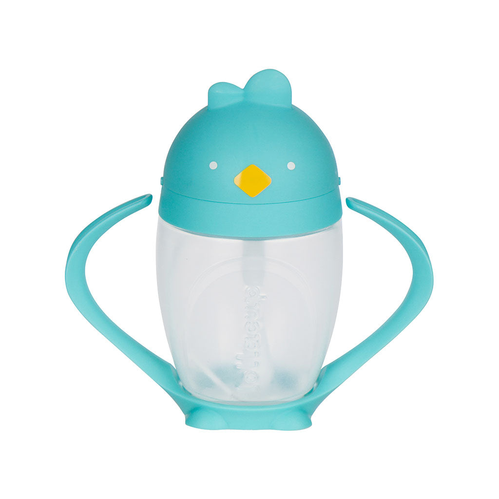 Turquoise Sippy Cup with weighted straw